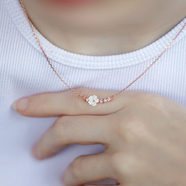 White Sakura Radiance Necklace